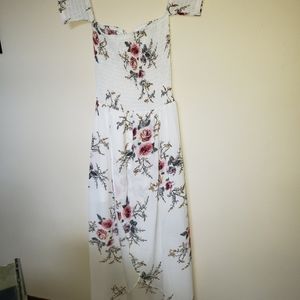 Off-Shoulder Floral Maxi Dress